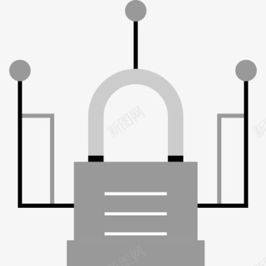 挂锁网络11扁平图标图标