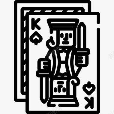 黑桃之王赌博和投注服务直系图标图标