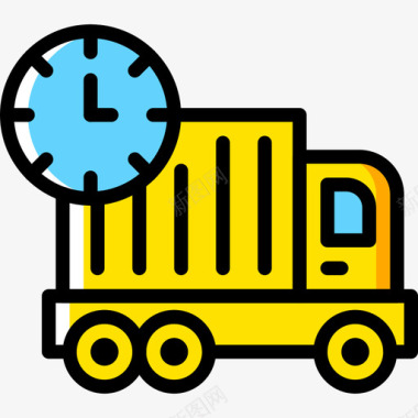 送货车购物42黄色图标图标
