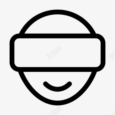 虚拟现实人脸眼镜图标图标