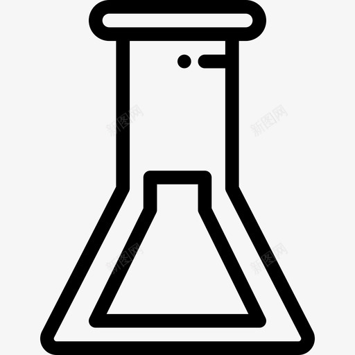 烧瓶医学院3号线性图标svg_新图网 https://ixintu.com 医学院3号 烧瓶 线性