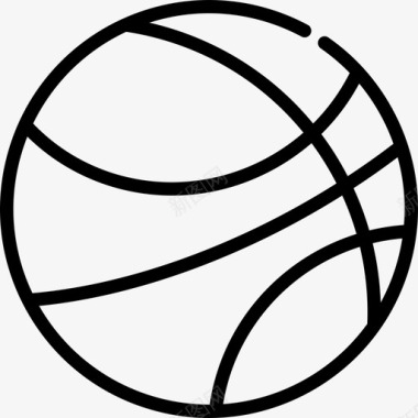 篮球健身房6直线图标图标
