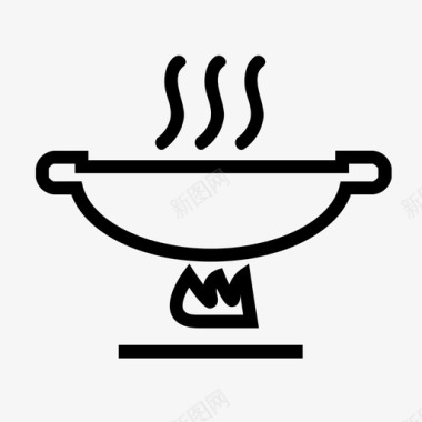 锅厨师火图标图标