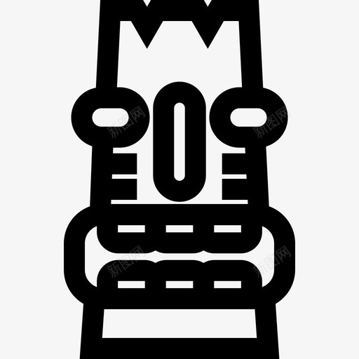 线性面具夏威夷图标svg_新图网 https://ixintu.com 夏威夷 线性面具