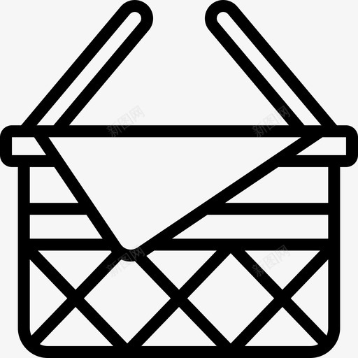 野餐篮休闲16直线型图标svg_新图网 https://ixintu.com 休闲16 直线型 野餐篮