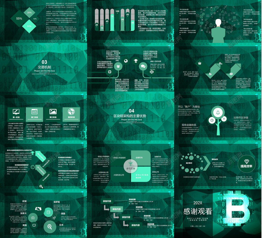 绿色高端区块链人工智能科技会议PPT模板_新图网 https://ixintu.com 人工智能 会议 区块 科技 绿色 高端