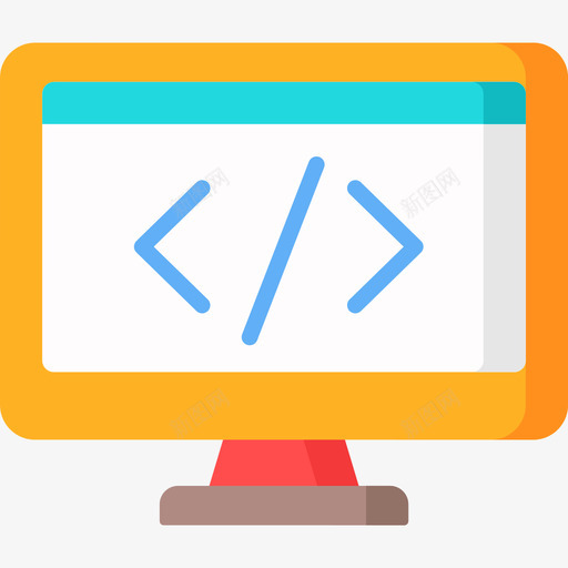 监视器技术14扁平图标svg_新图网 https://ixintu.com 扁平 技术14 监视器