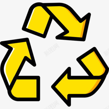回收生态42黄色图标图标