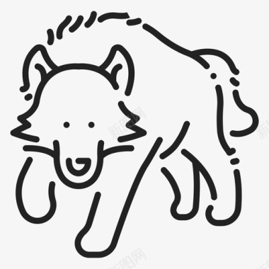 狼动物野兽图标图标