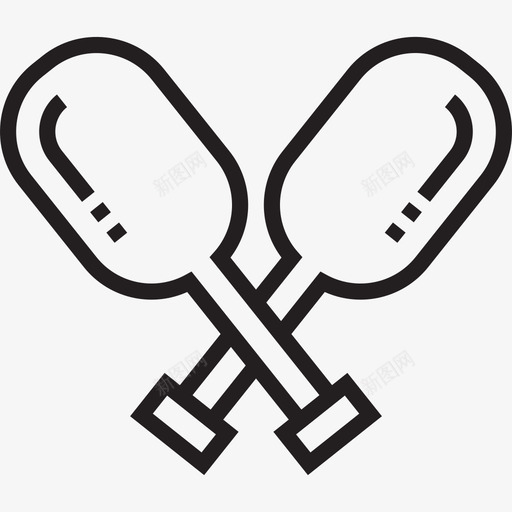 桨航海和水手2直线型图标svg_新图网 https://ixintu.com 桨 直线型 航海和水手2