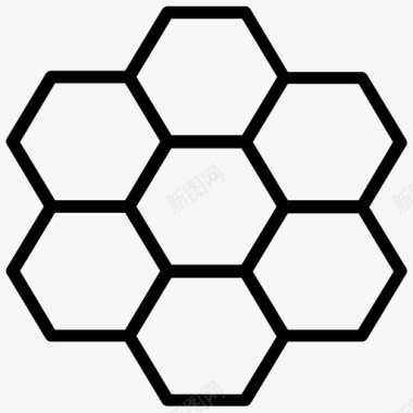 六边形图表几何图标图标