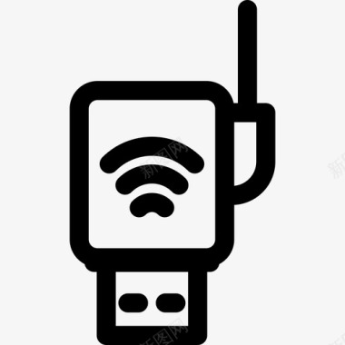 Wifi物联网5线性图标图标