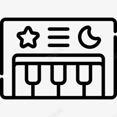 钢琴玩具18直线型图标图标