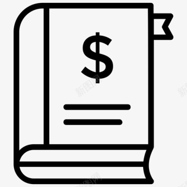 现金簿会计簿记图标图标
