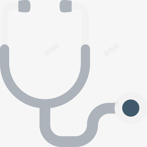 听诊器医用62扁平图标svg_新图网 https://ixintu.com 医用62 听诊器 扁平