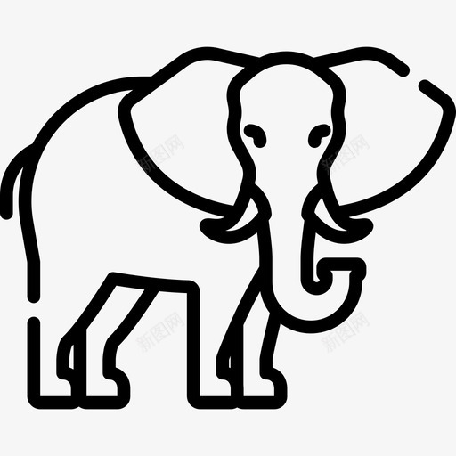 大象野生动物园8直系图标svg_新图网 https://ixintu.com 大象 直系 野生动物园8
