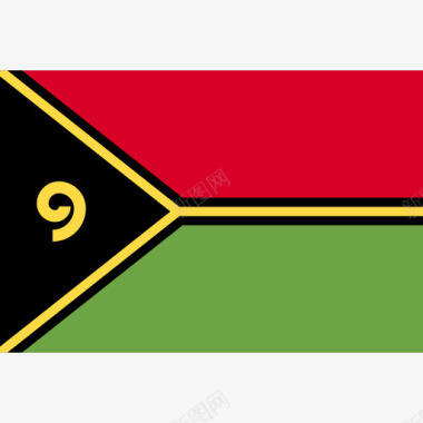瓦努阿图长方形国家简旗图标图标