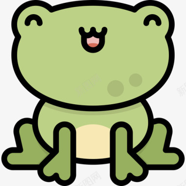 青蛙川维动物3线形颜色图标图标