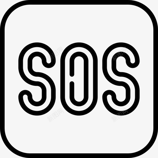 Sos符号22线性图标svg_新图网 https://ixintu.com Sos 符号22 线性