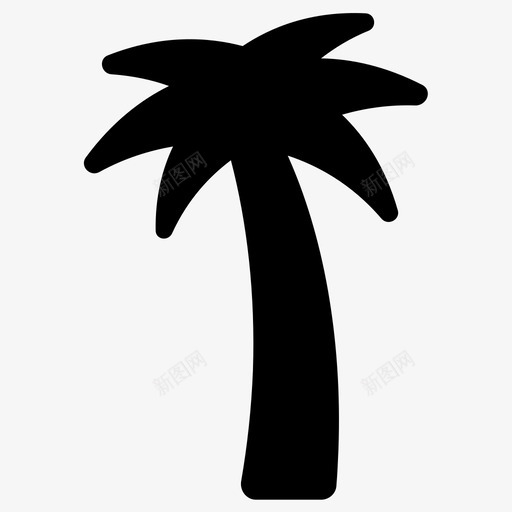 棕榈树椰子树植物树图标svg_新图网 https://ixintu.com 天然树叶生态园林天然林 棕榈树 植物树 椰子树