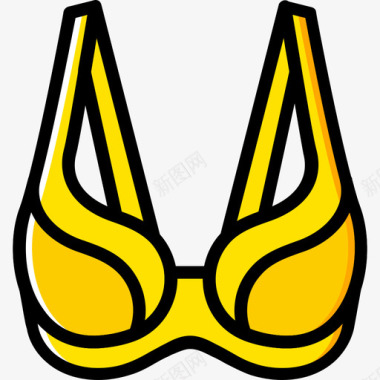 胸罩女装3黄色图标图标