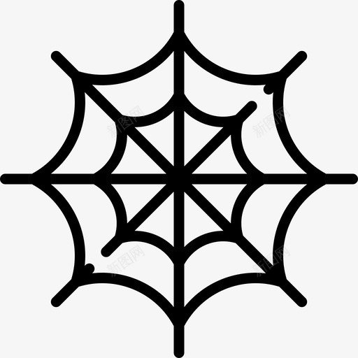 蜘蛛网动物与自然3线状图标svg_新图网 https://ixintu.com 动物与自然3 线状 蜘蛛网