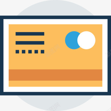 信用卡商务和办公11线性颜色图标图标