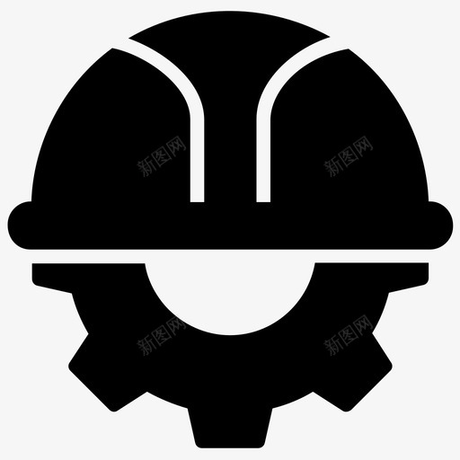工程齿轮开发图标svg_新图网 https://ixintu.com 在建 安全帽 工程 干元素字形图标 开发 机械 齿轮
