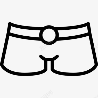短裤女装4直线型图标图标