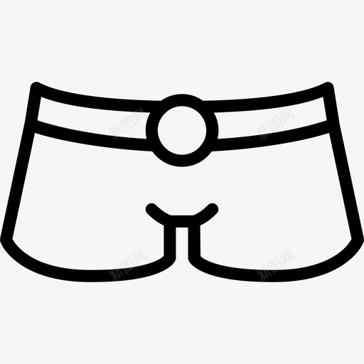 短裤女装4直线型图标svg_新图网 https://ixintu.com 女装4 直线型 短裤