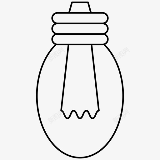 灯泡灯日常用品图标svg_新图网 https://ixintu.com 日常用品 灯 灯泡