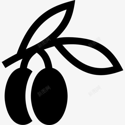 橄榄枝水果叶子图标svg_新图网 https://ixintu.com 叶子 橄榄 橄榄枝 水果 蔬菜