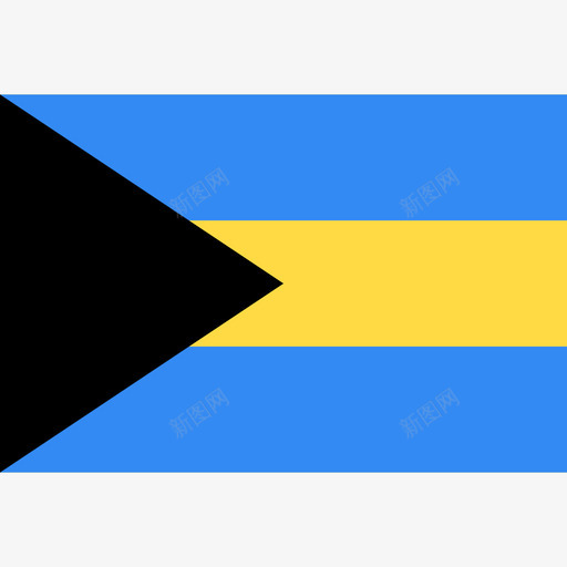 巴哈马长方形国家简单旗帜图标svg_新图网 https://ixintu.com 巴哈马 长方形国家简单旗帜