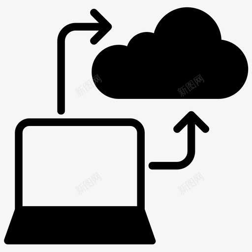 云连接云托管云系统图标svg_新图网 https://ixintu.com 云托管 云托管字形图标 云系统 云网络 云连接 计算机网络