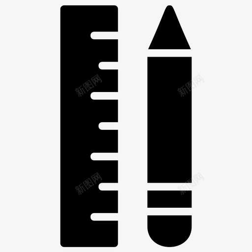 铅笔比例建筑师工具绘图工具图标svg_新图网 https://ixintu.com 尺子 建筑师工具 文具 绘图工具 设计思维字形图标 铅笔比例