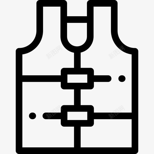 背心安全23直线型图标svg_新图网 https://ixintu.com 安全23 直线型 背心