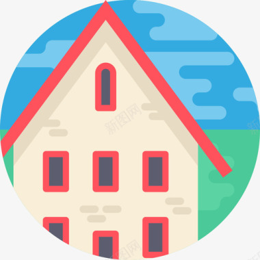 住宅城市建筑元素公寓图标图标