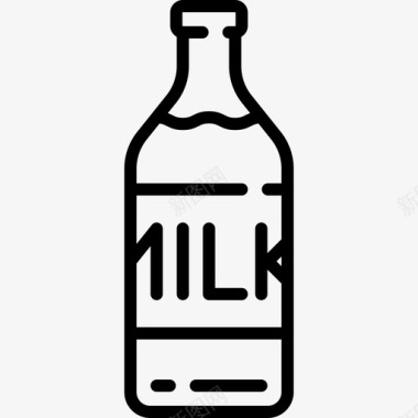 牛奶农业5线性图标图标