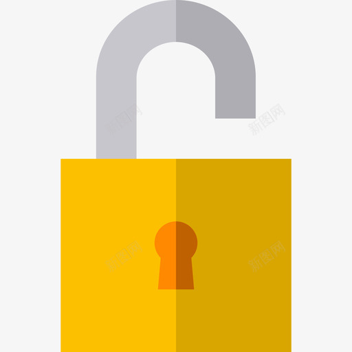 挂锁钥匙锁平的图标svg_新图网 https://ixintu.com 平的 挂锁 钥匙锁