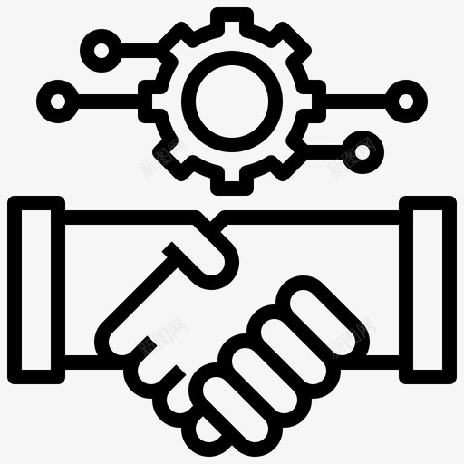 智能合约协议区块链图标svg_新图网 https://ixintu.com 业务 区块链 协议 手 智能合约