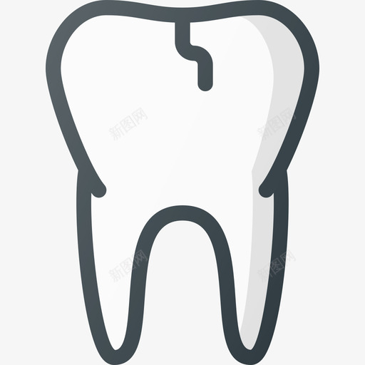 牙齿医疗保健4线颜色图标svg_新图网 https://ixintu.com 医疗保健4 牙齿 线颜色