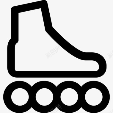溜冰鞋运动型50直线型图标图标