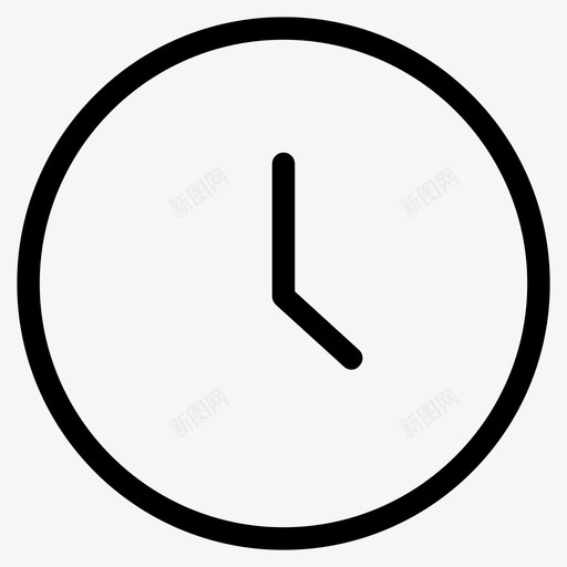 时钟日期小时图标svg_新图网 https://ixintu.com 分钟 小时 日期 时钟 时间 最小线图标