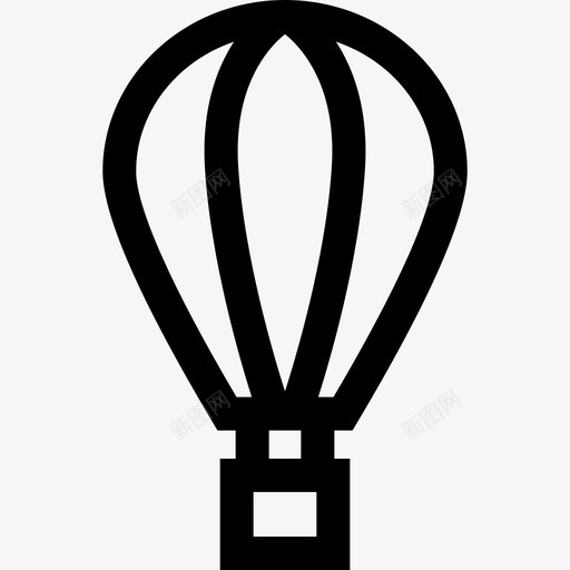 热气球巴黎6号直线型图标svg_新图网 https://ixintu.com 巴黎6号 热气球 直线型