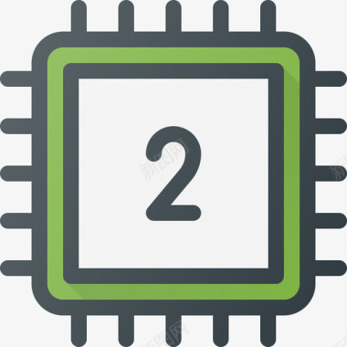 Cpuit组件3线性颜色图标图标
