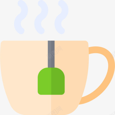 茶杯英格兰扁平图标图标