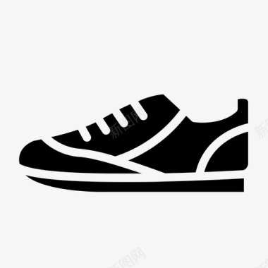 鞋慢跑鞋布图标图标