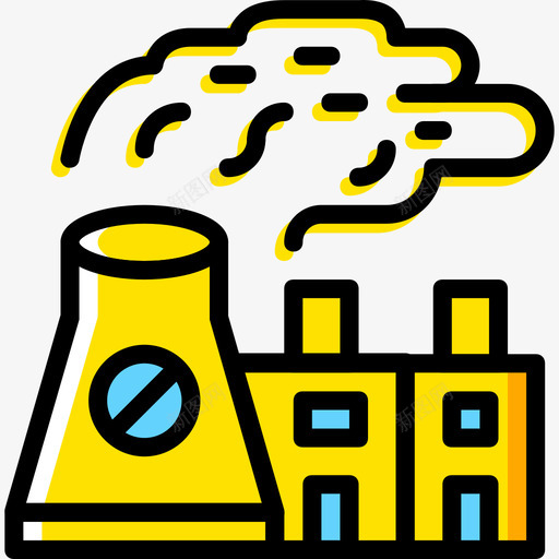 核电站生态42黄色图标svg_新图网 https://ixintu.com 核电站 生态42 黄色
