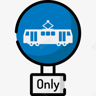 电车交通标志9线颜色图标图标