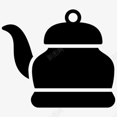 茶壶热茶厨房用具图标图标